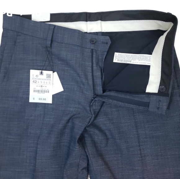 Zara~Men's Size 32 (35×29)~Gray Dress Pants Wrinkle Recovery, Relax Fit Stretch - Picture 3 of 14